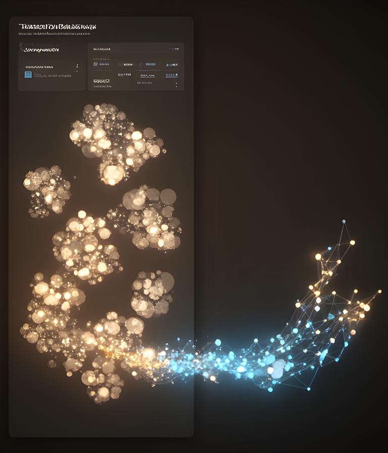 Analytical dashboard showing normal transaction cluster beside a suspicious outlier trail